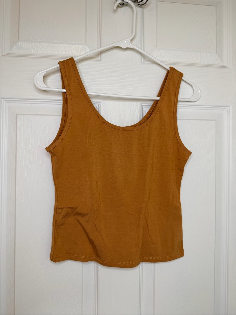 SHEIN NWOT Rust Brown Scoop Neck Tank Top